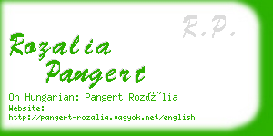 rozalia pangert business card